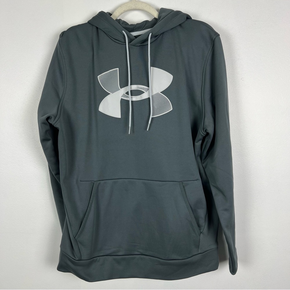Under Armour Gray Hoodie Loose Fit Cold Gear Size Large